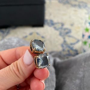 Blue large stud earrings